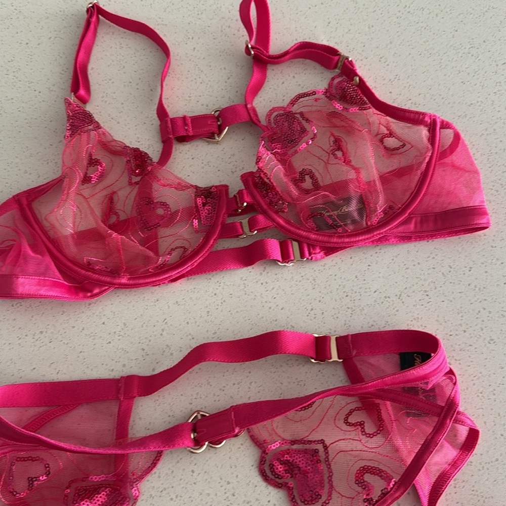 Honey Birdette Hearts Sequin Set - Picture 5 of 11